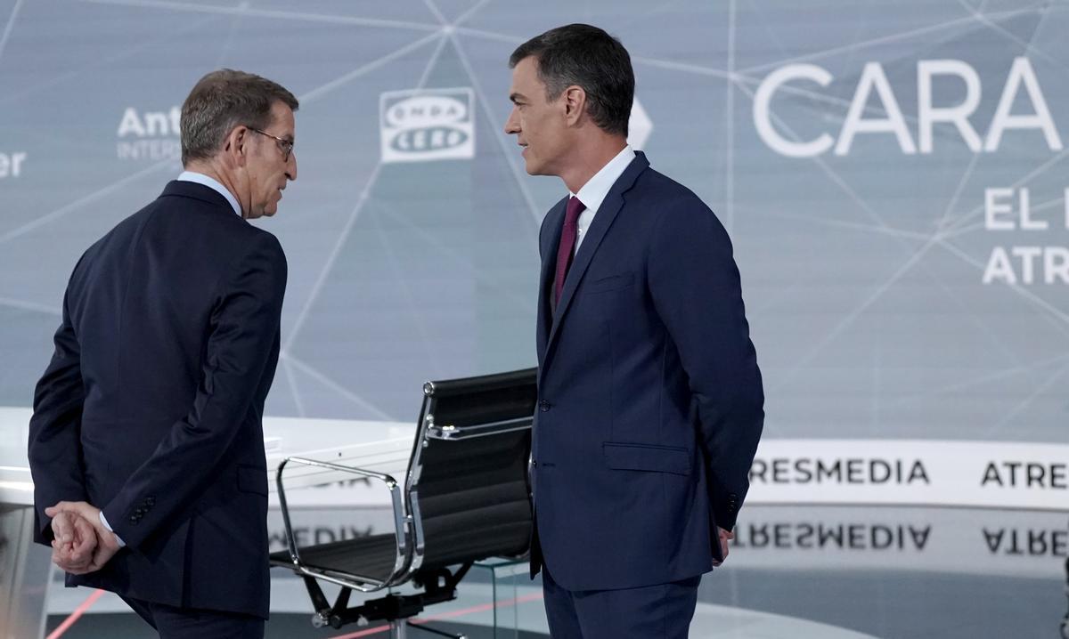 Cara a cara entre Sánchez y Feijóo