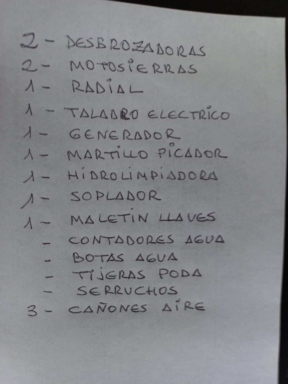 La lista de los objetos robados en las dependencias municipales de Alacón.