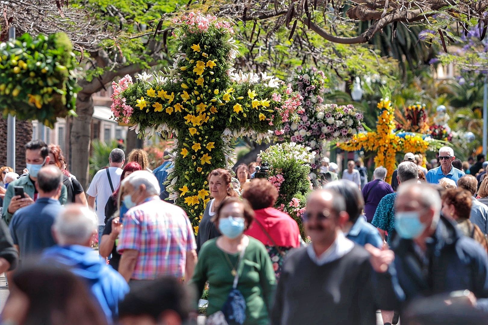 Recorrido por la rambla de Las Tinajas por el Día de la Cruz