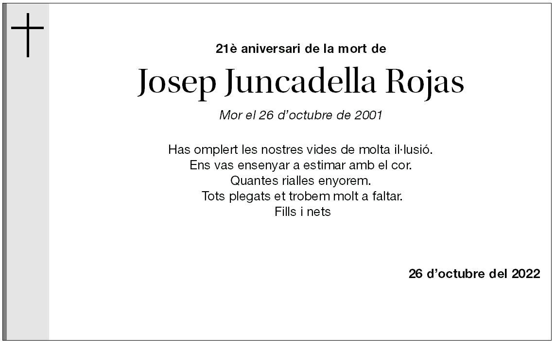 Necrològiques del 26 d'octubre del 2022 Regió7