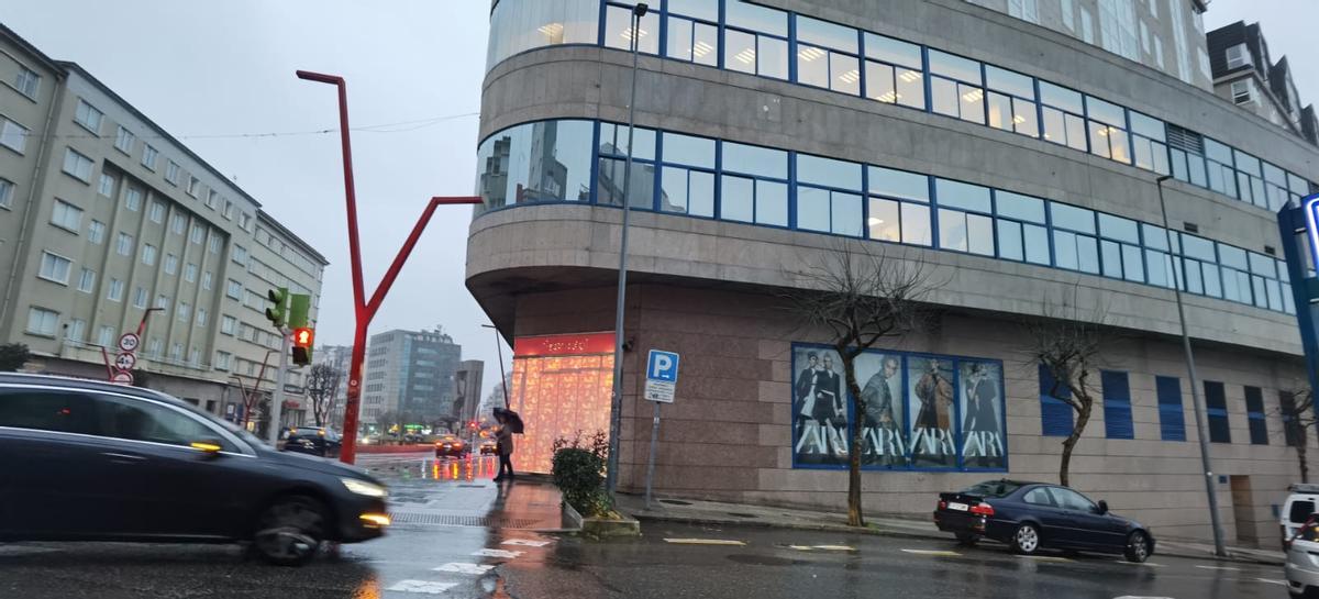 El cartel de Zara, esta mañana.