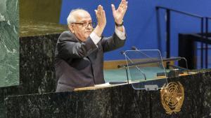 Riyad Mansour, observador permanente de Palestina ante la ONU.
