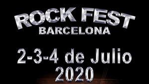 Cartel del Rock Fest Barcelona 2020.