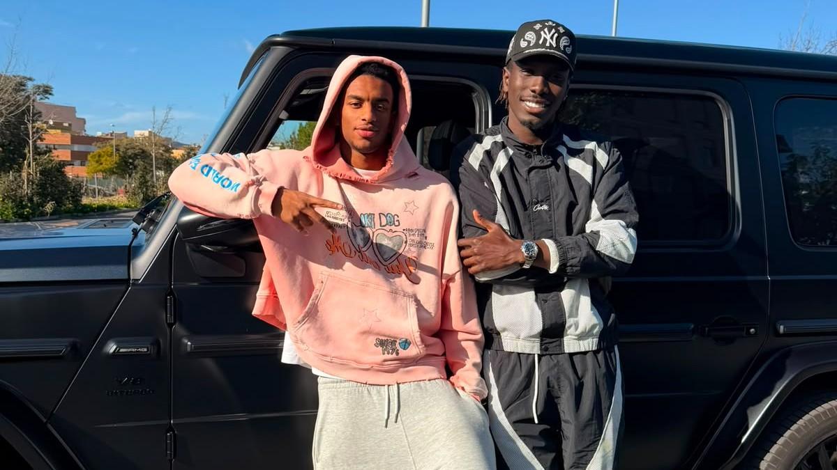 Aye Diop junto a uno de sus grandes amigos en el fútbol, Alejandro Balde
