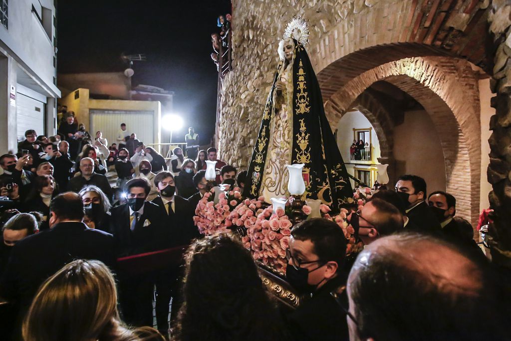 Semana Santa de Lorca 2022: Virgen de la Soledad del Paso Negro, iglesia y procesión