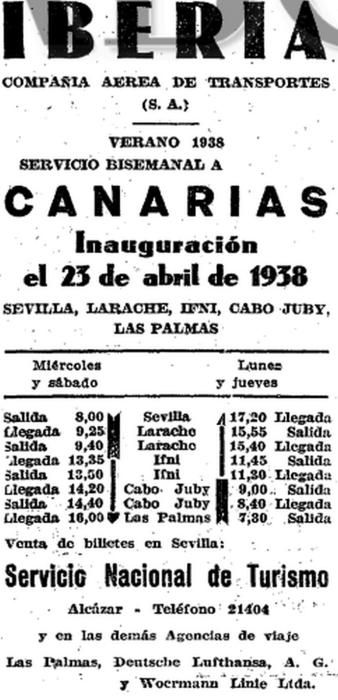 Iberia 'descubrió' Canarias hace 80 años