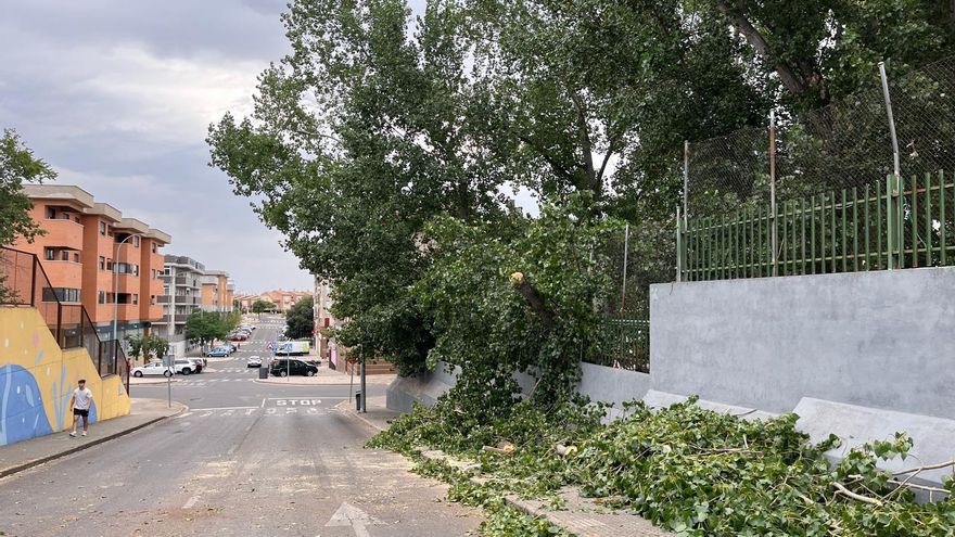 Los bomberos atienden una veintena de avisos por la tormenta en Cáceres