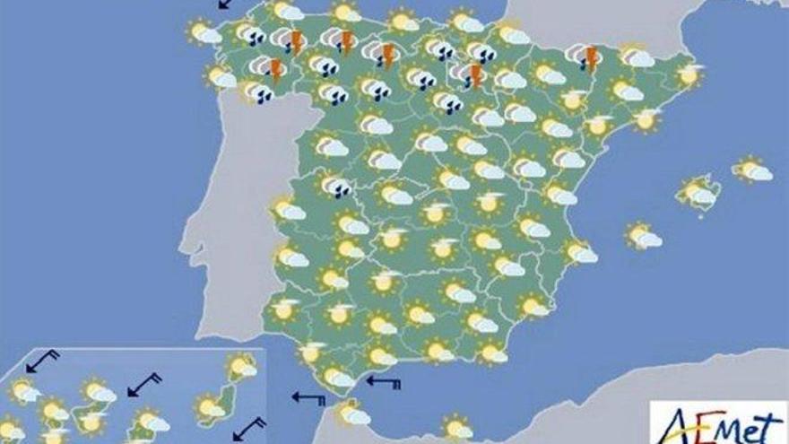 Pronóstico del tiempo en toda España para este lunes