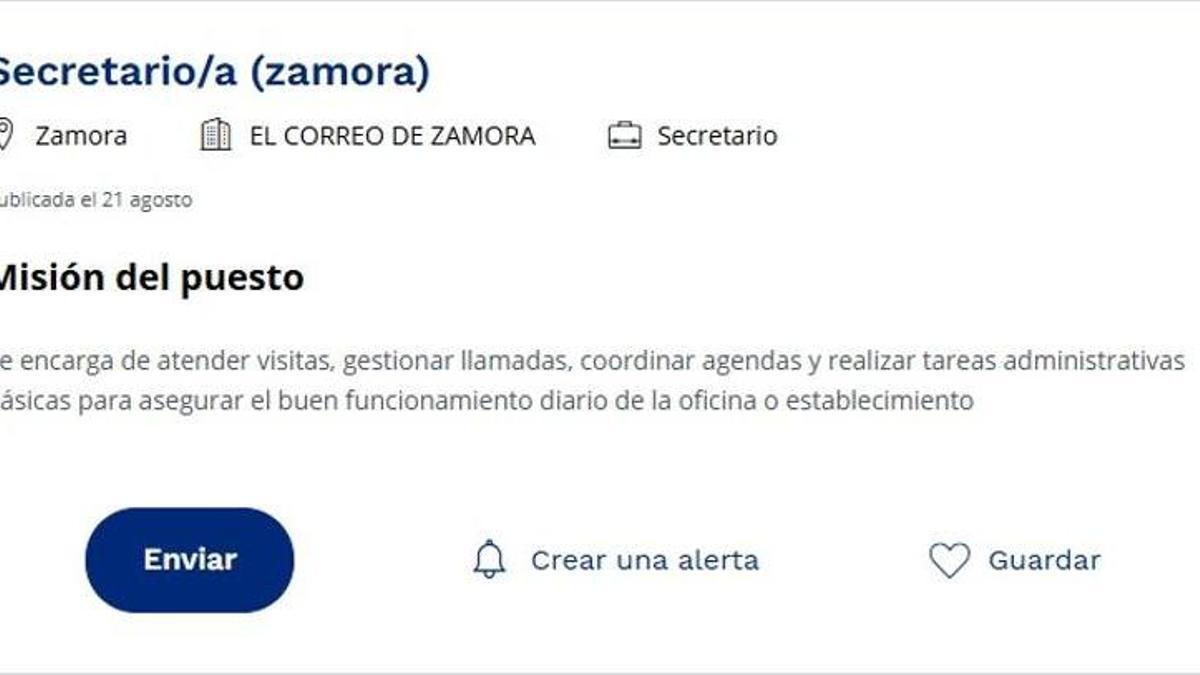 Falsa oferta de empleo en Jobijoba.