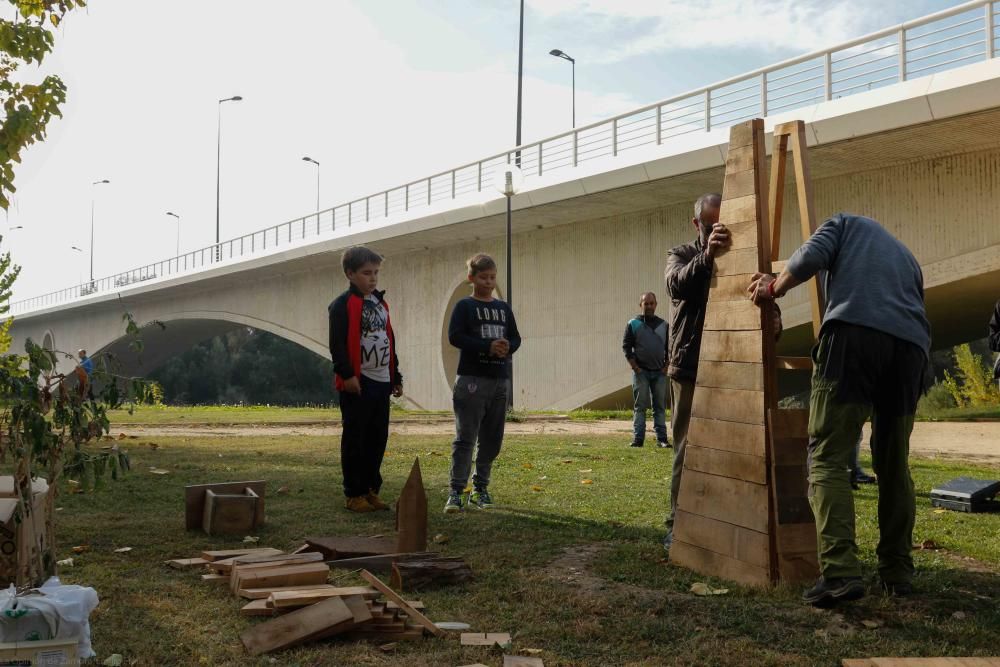 Curso medioambiente y construcción hotel de abejas