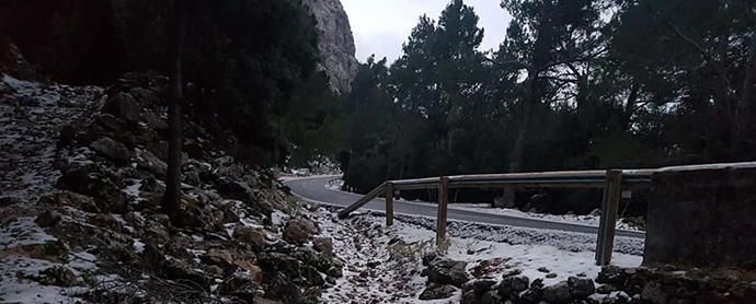 Erster Schneefall 2019 auf Mallorca