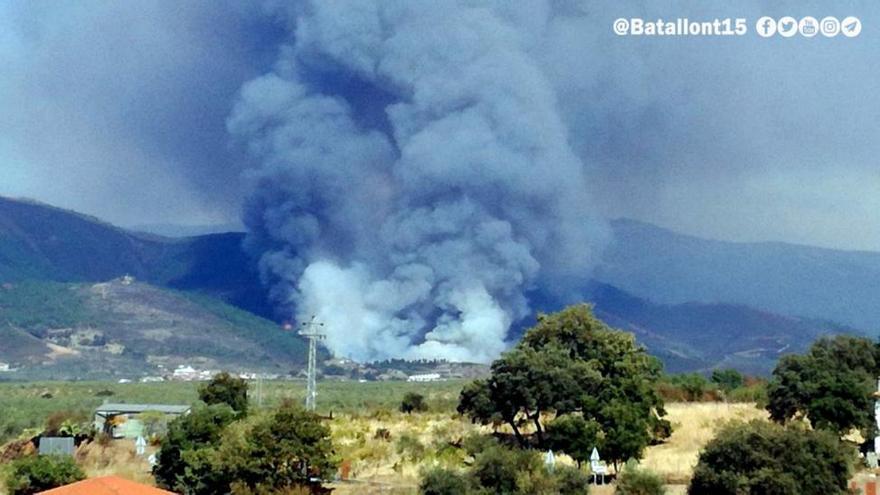 Estabilizado el incendio forestal en Torrecilla de los Ángeles