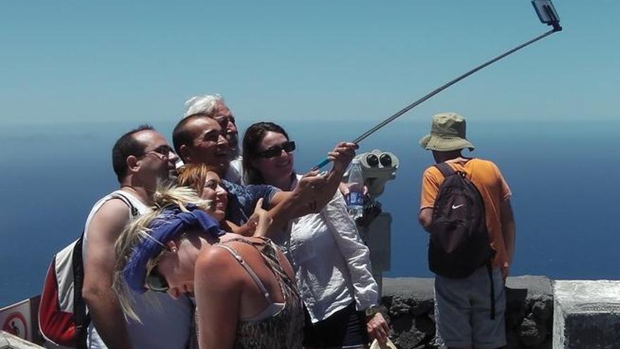 Selfie durante la excursión a Fuencaliente.