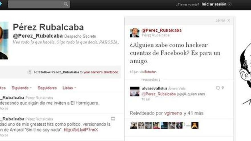 Una cuenta de Twitter suplanta la identidad de Alfredo Pérez Rubalcaba.