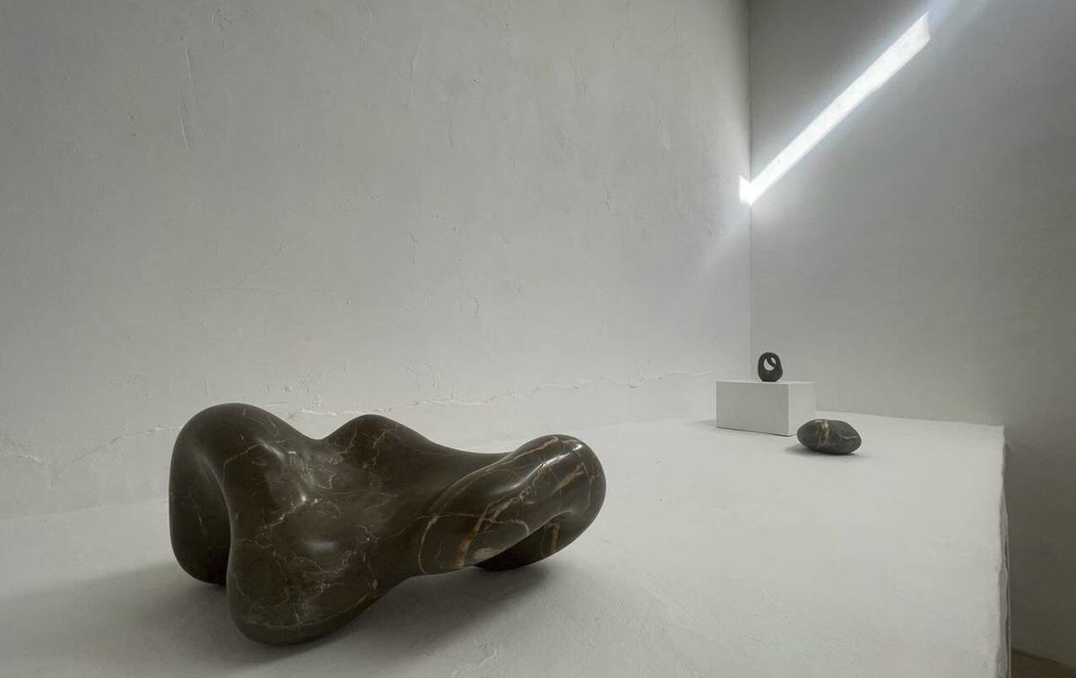 Esculturas con formas orgánicas del artista Manuel Salgado, que vive en Eivissa desde 2021. | E.M.