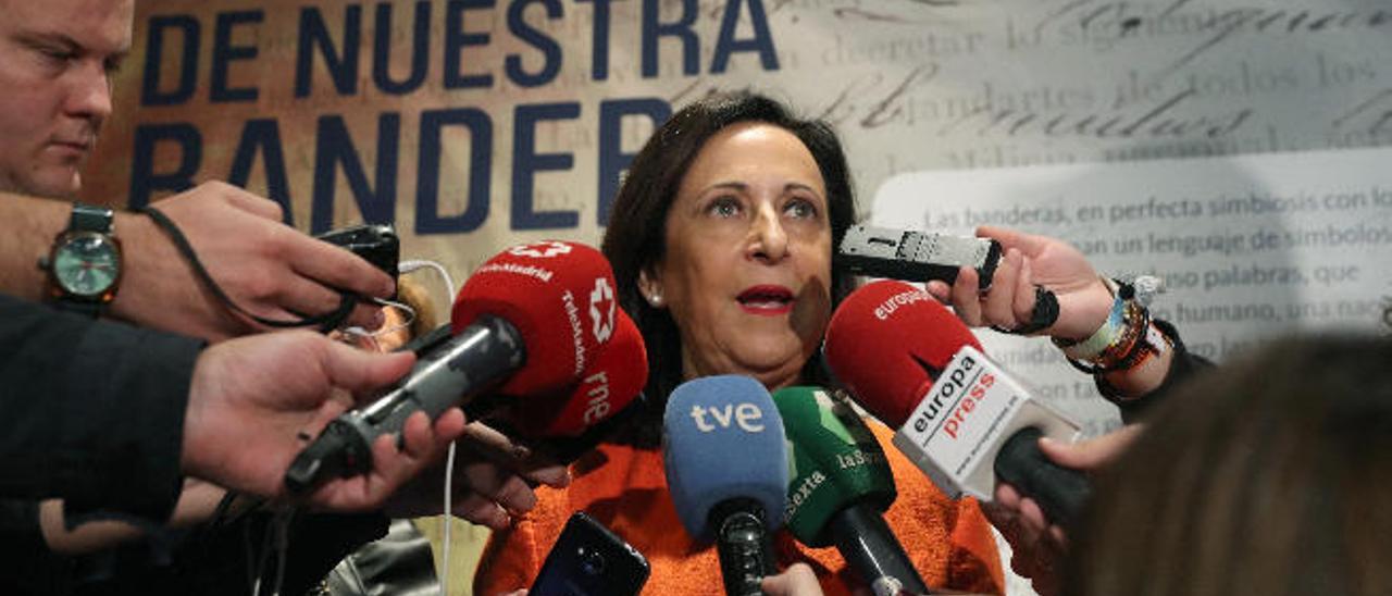 La ministra de Defensa, Margarita Robles, en un acto el sábado.