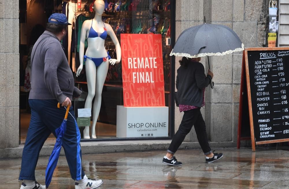 Lluvia en A Coruña por aire frío en la atmósfera