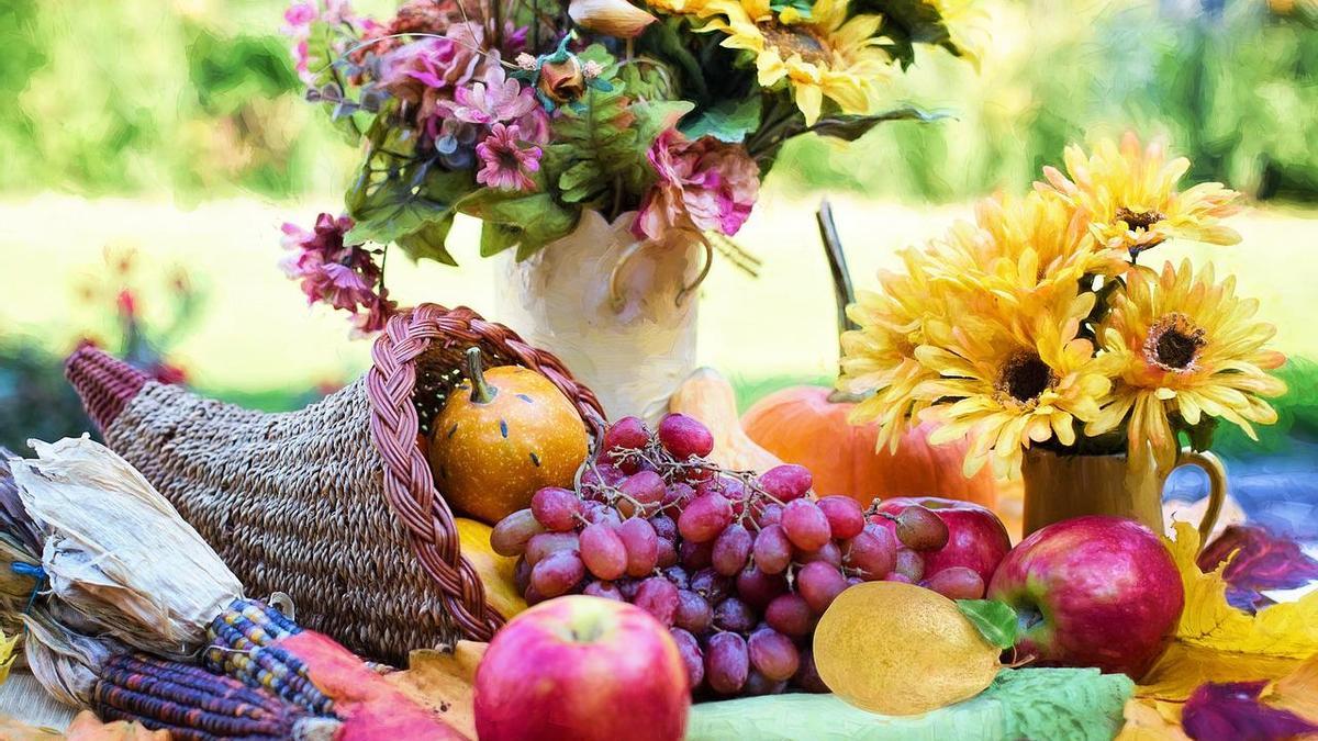 Cornucopia o cuerno de la abundancia.