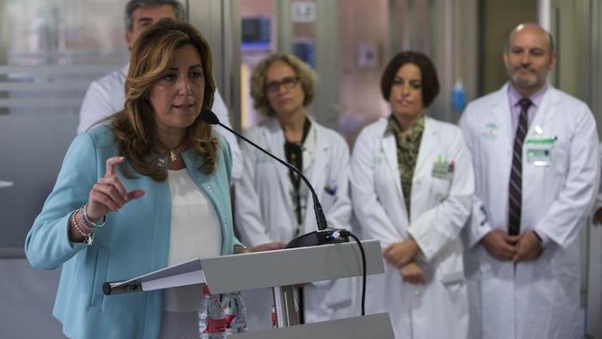 La presidenta de la Junta de Andalucía, ayer en el Virgen del Rocío.