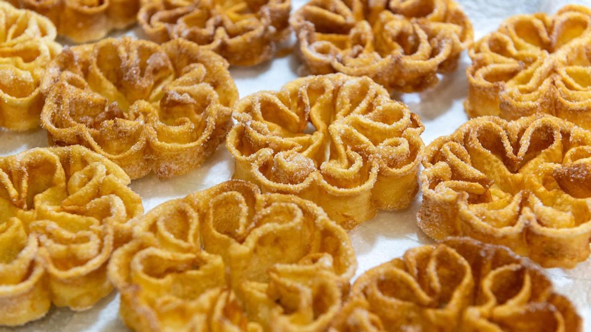 Flores fritas.