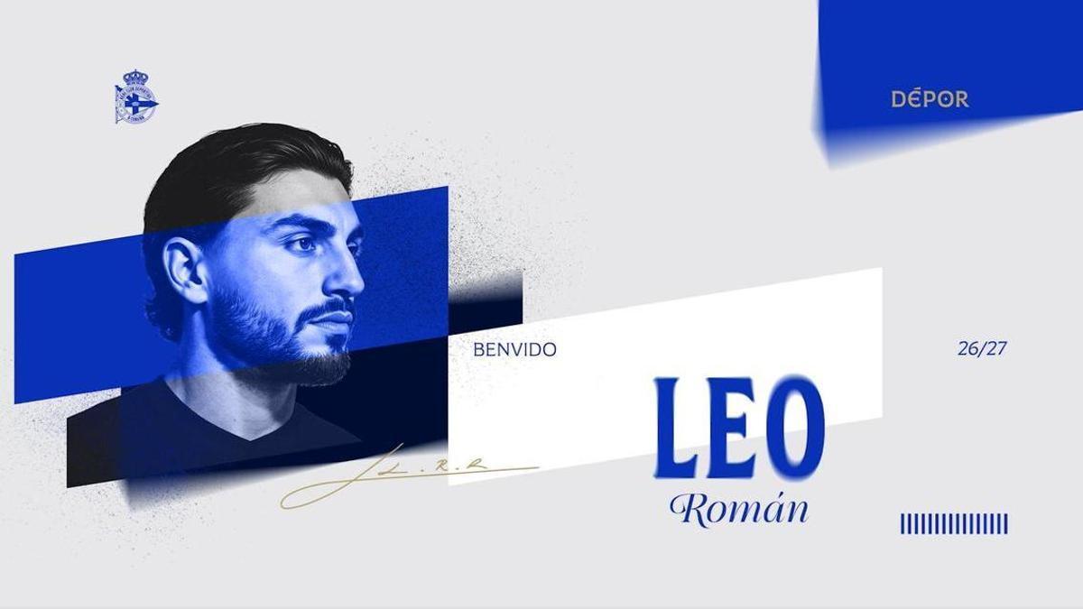 El Deportivo anuncia el fichaje de Leo Román.