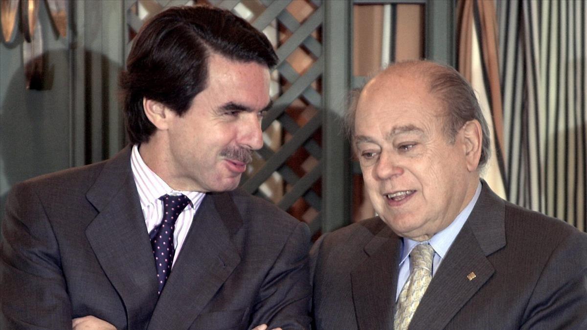 José María Aznar y Jordi Pujol, en una imagen del 2002