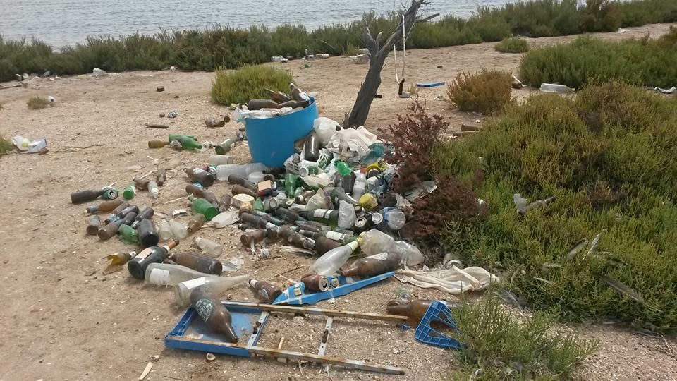 Lamentable estado de la isla Perdiguera del Mar Menor