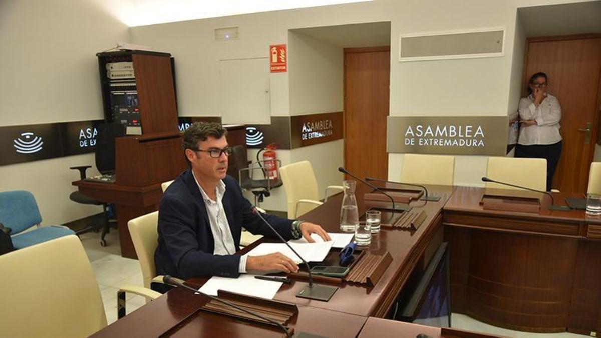 El director general de Movilidad y Transportes, Cristóbal Maza, en la Asamblea este lunes.