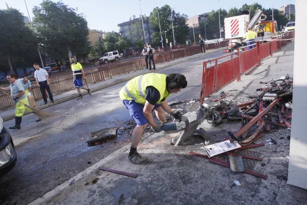 Accident de trànsit a la zona dels Maristes de Girona