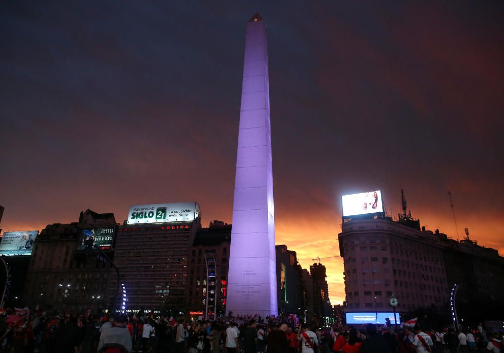 La afición de River celebra su victoria