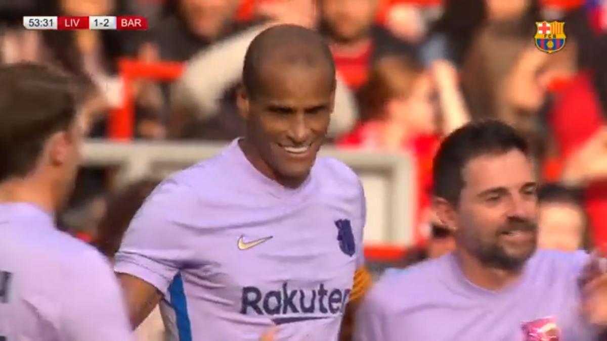 La calidad no tiene fecha de caducidad: Rivaldo tiró de maestría para hacer ganar al Barça Legends en Anfield