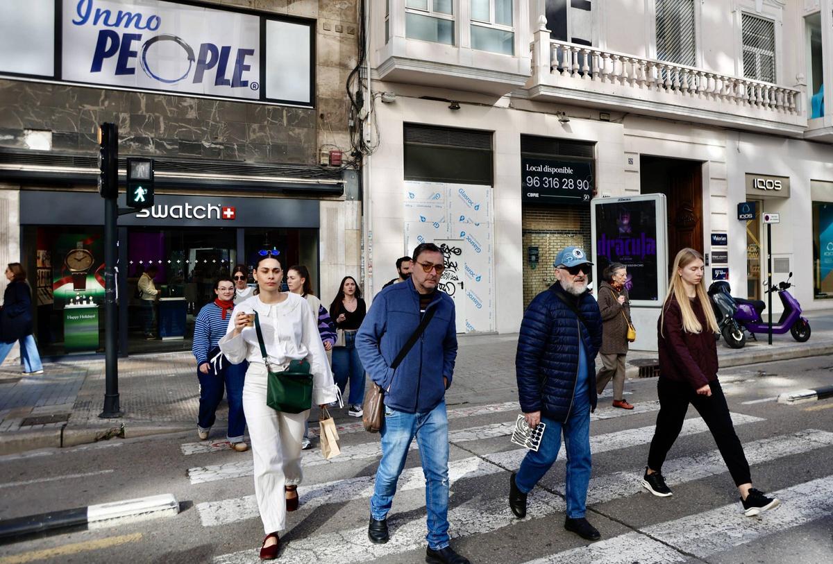 Local en obras en la calle Colón, en una imagen captada ayer.