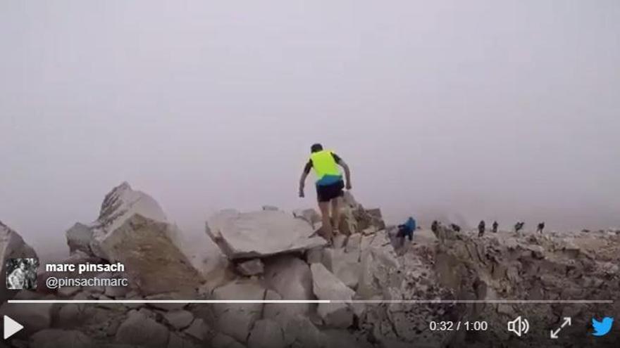 VÍDEO | Marc Pinsach bat el rècord de l&#039;ascensió de l&#039;Aneto