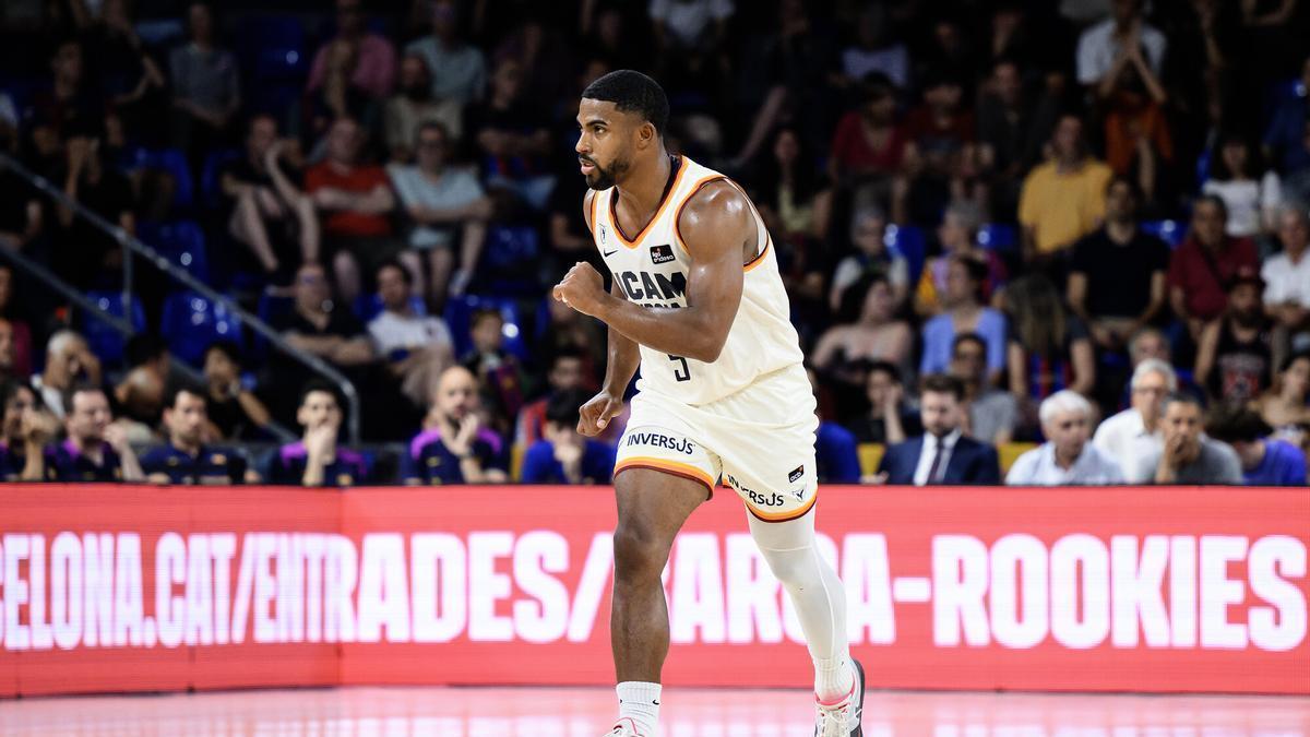 David DeJulius, base del UCAM Murcia, durante el partido ante el Barça.