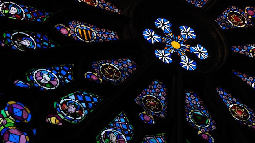 La rosassa de la basílica  de Santa Maria del Pi.