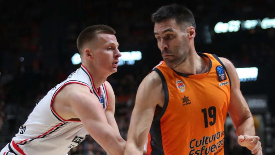 Fernando San Emeterio, en el duelo ante el Rytas.