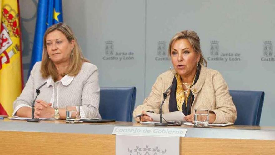 La consejera Del Olmo y la vicepresidenta Valdeón.