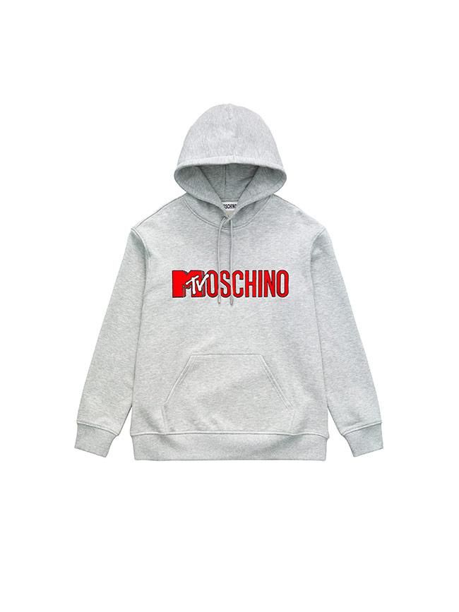 Todas las imágenes de la colección de Moschino x H&M: sudadera gris MTV