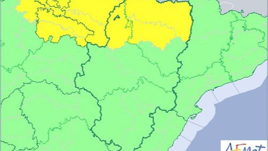 Activada la alerta por tormentas para mañana en zonas de Huesca y Zaragoza