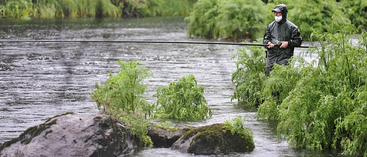 Una jornada de pesca en los cotos salmoneros estradenses. |   // BERNABÉ