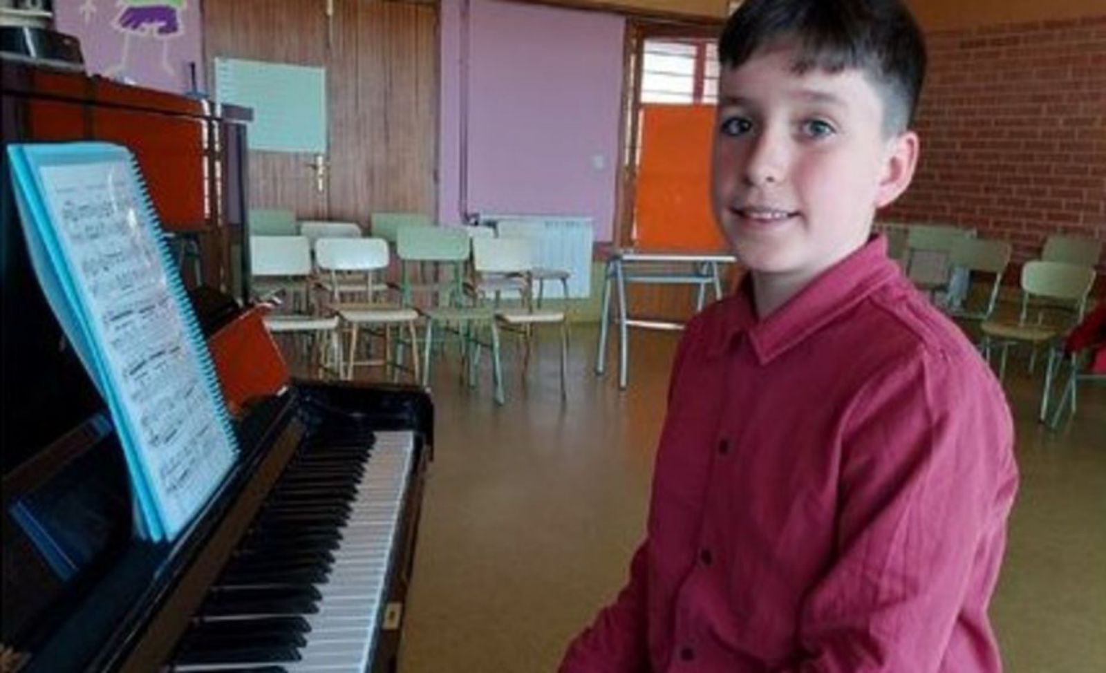 Daniel Palazuelo, en la Escuela de Música. | D. P.