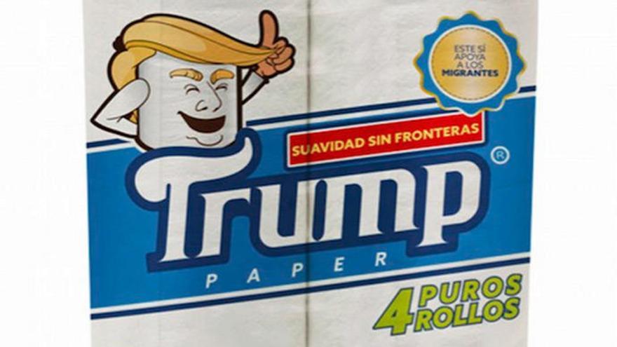 El producto higiénico con el rostro de Trump.