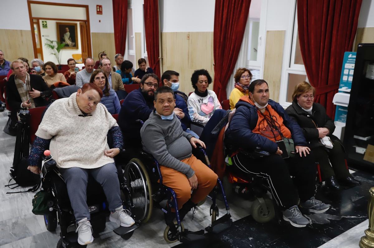 Público asistente a la entrega de premios de CERMI, en el salón de plenos.