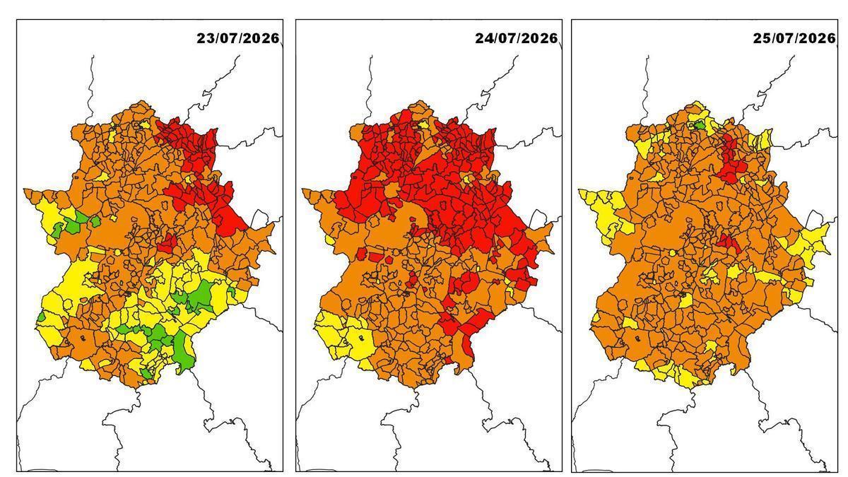 Previsión de riesgo de incendios para esta semana en Extremadura.