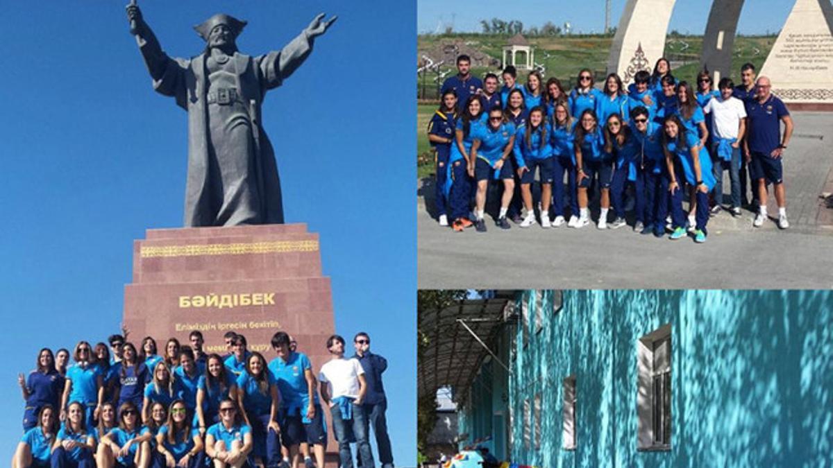 Las chicas del FC Barcelona visitaron Shymkent