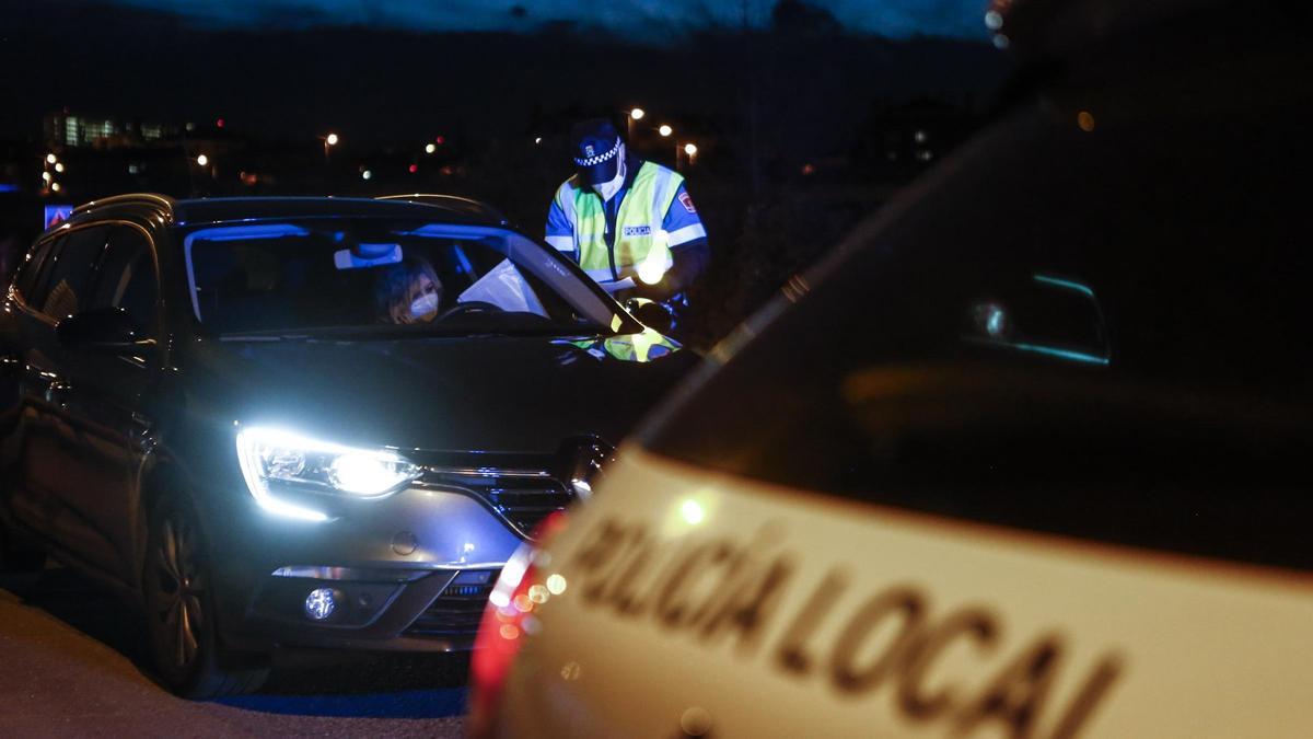 Controles policiales en Asturias.