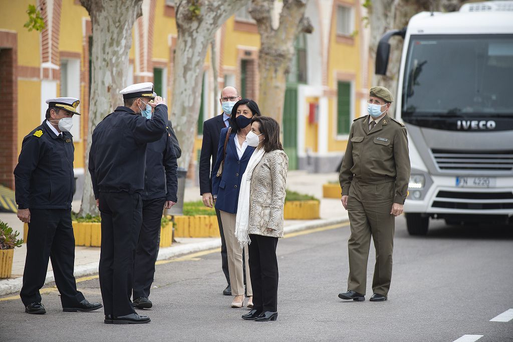 La ministra de Defensa, Margarita Robles, visita la Flotilla de Submarinos de la Armada en Cartagena