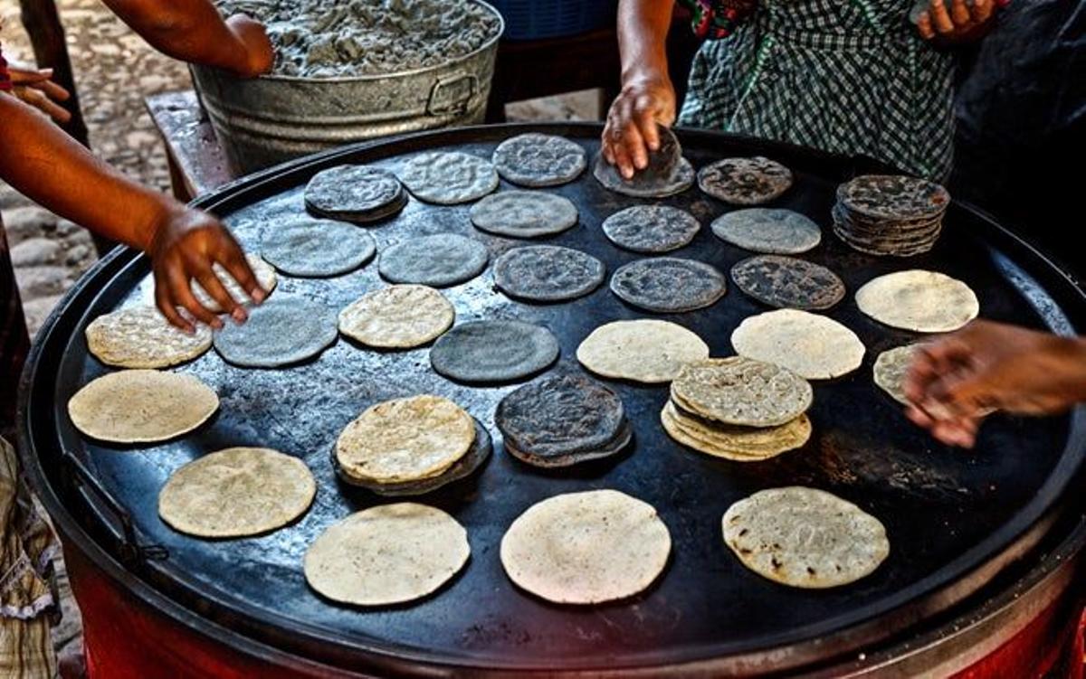 Tortillas de maíz en Chichicastenango