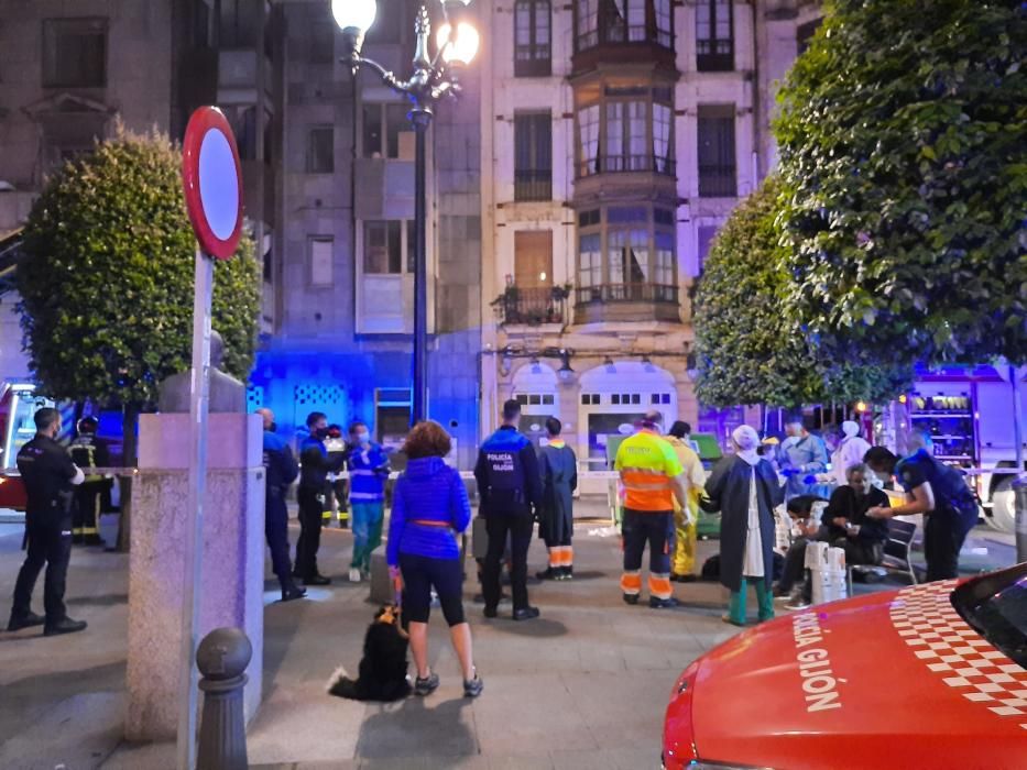 Incendio en el edificio okupa del Carmen (Gijón)