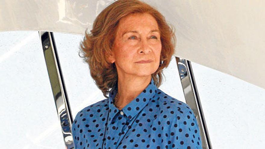 La Reina Sofía, durante sus vacaciones en Mallorca el pasado verano.